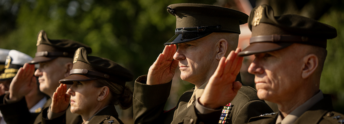SEAC Participates in Full Honors Arrival Ceremony